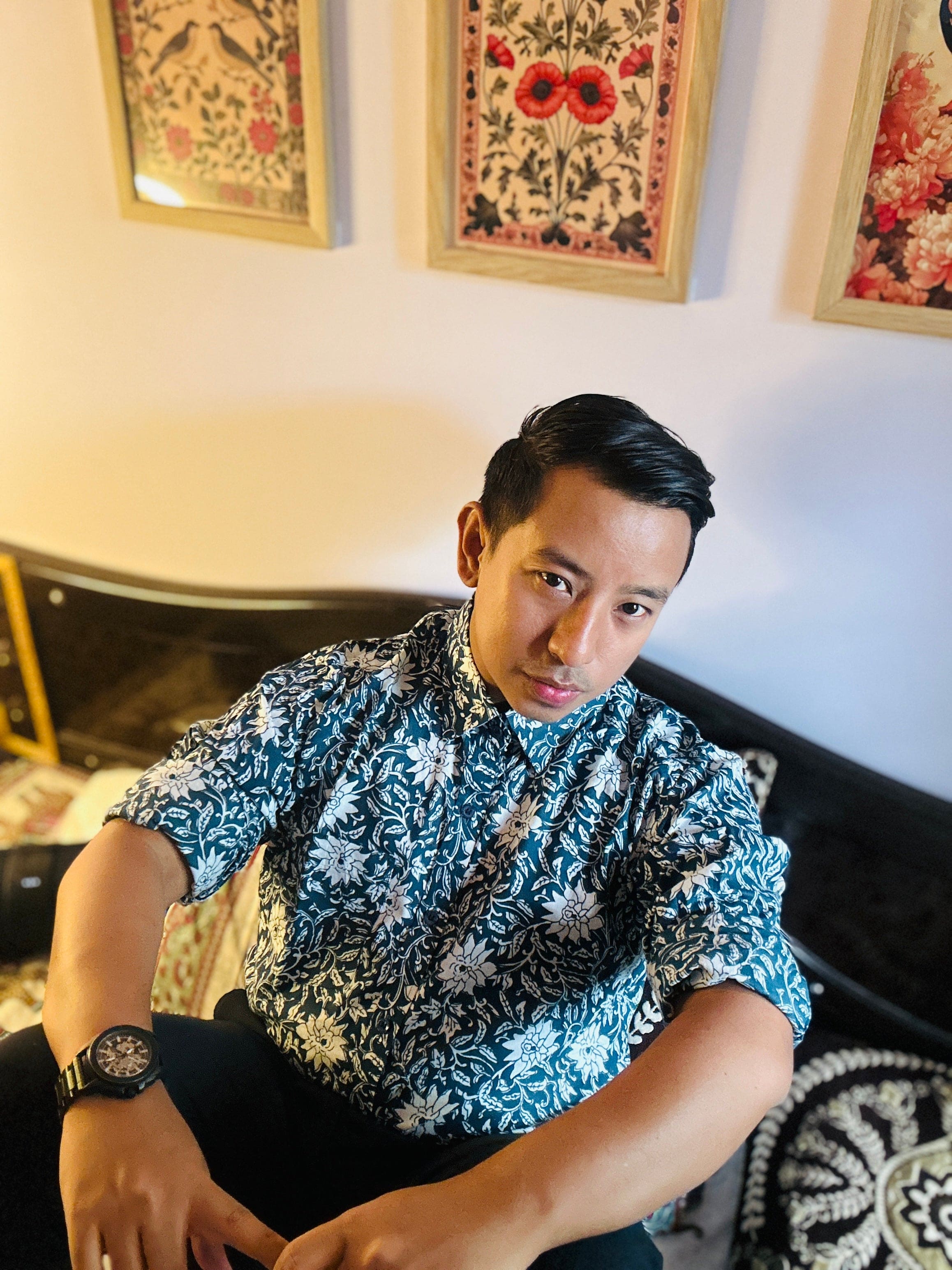 Organic cotton hand block shirt