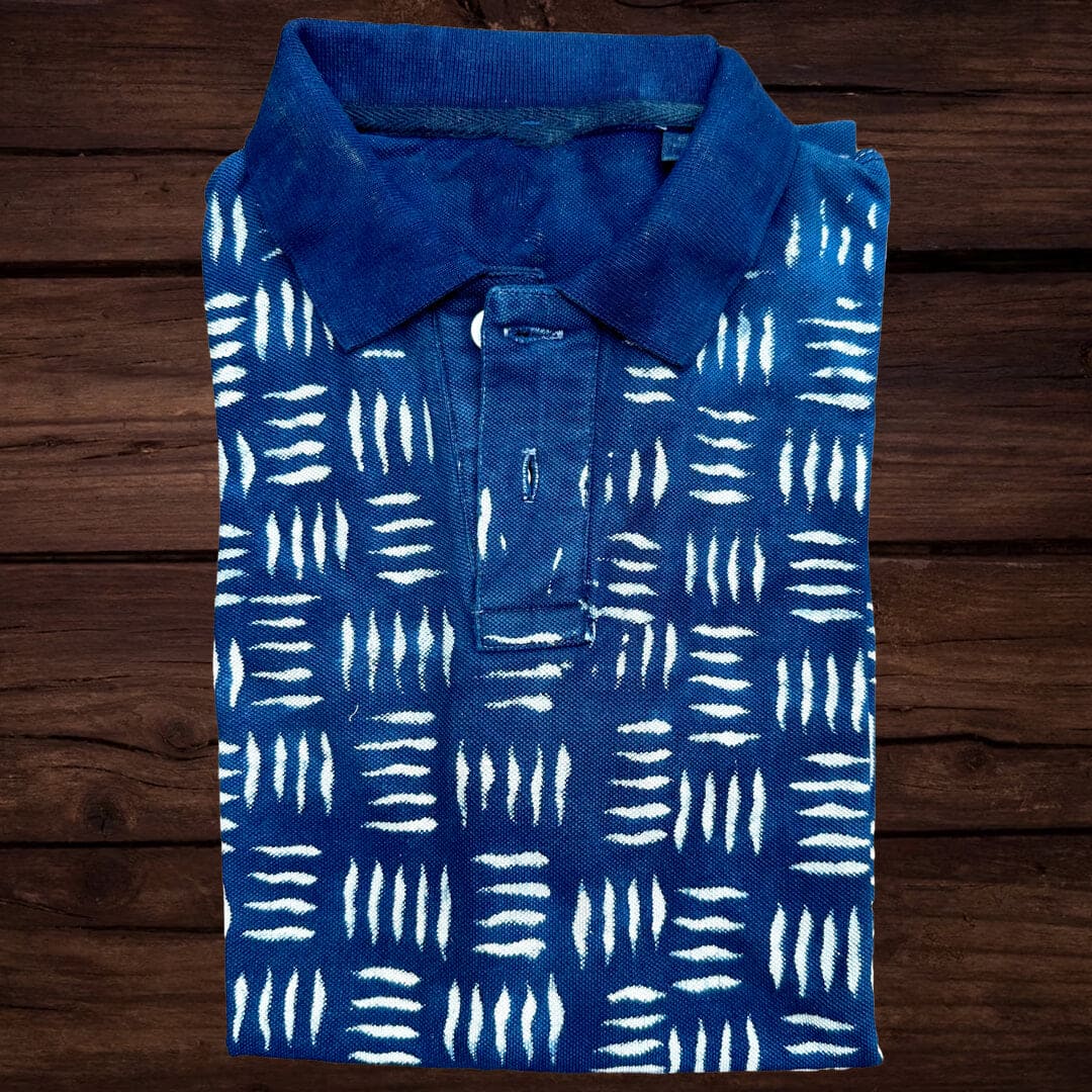 latest fashion designer cotton handblock shirts for men handmade in india online shopping floral pattern in organic indigo dye