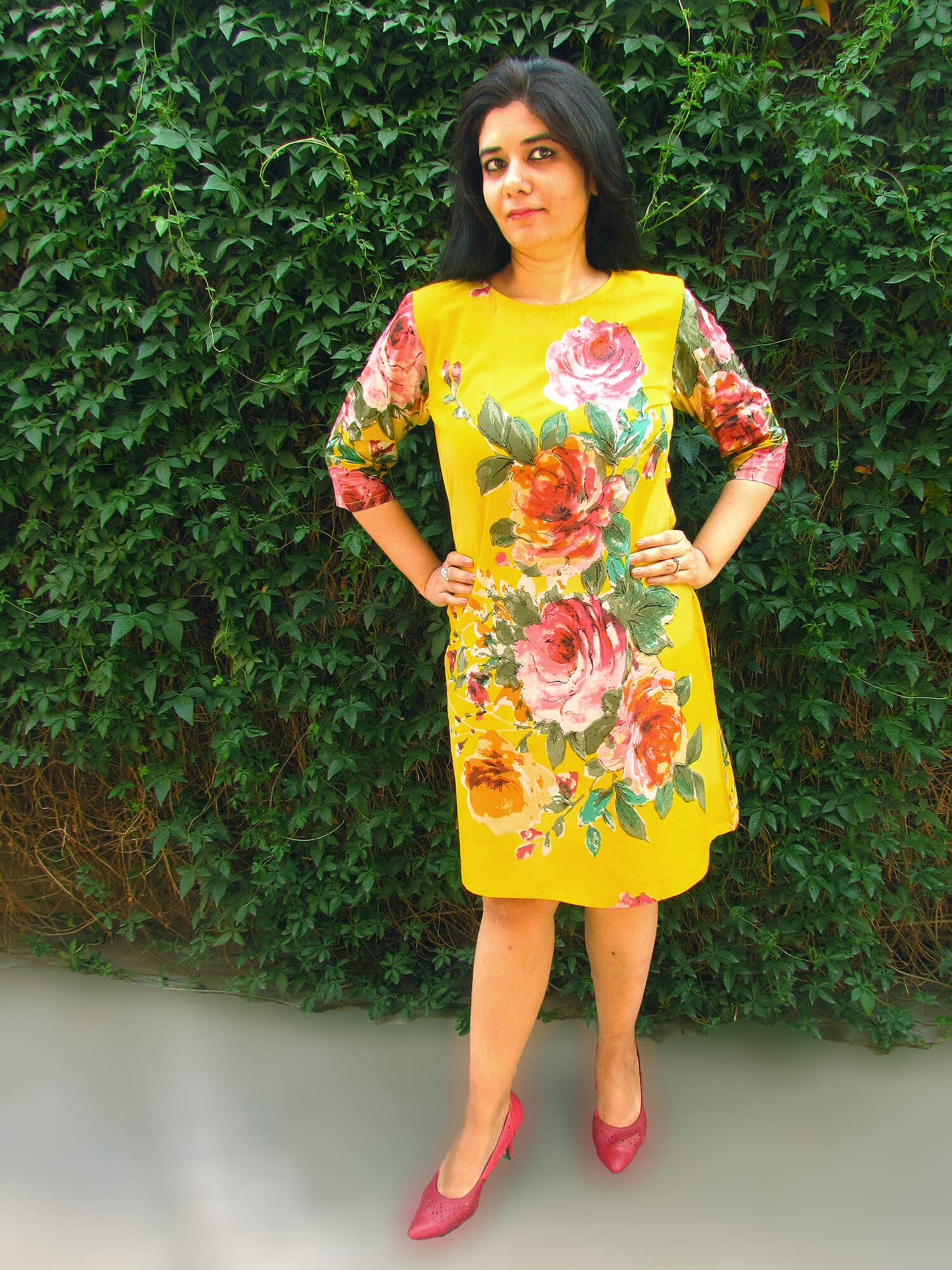 Yellow Rosa cotton dress