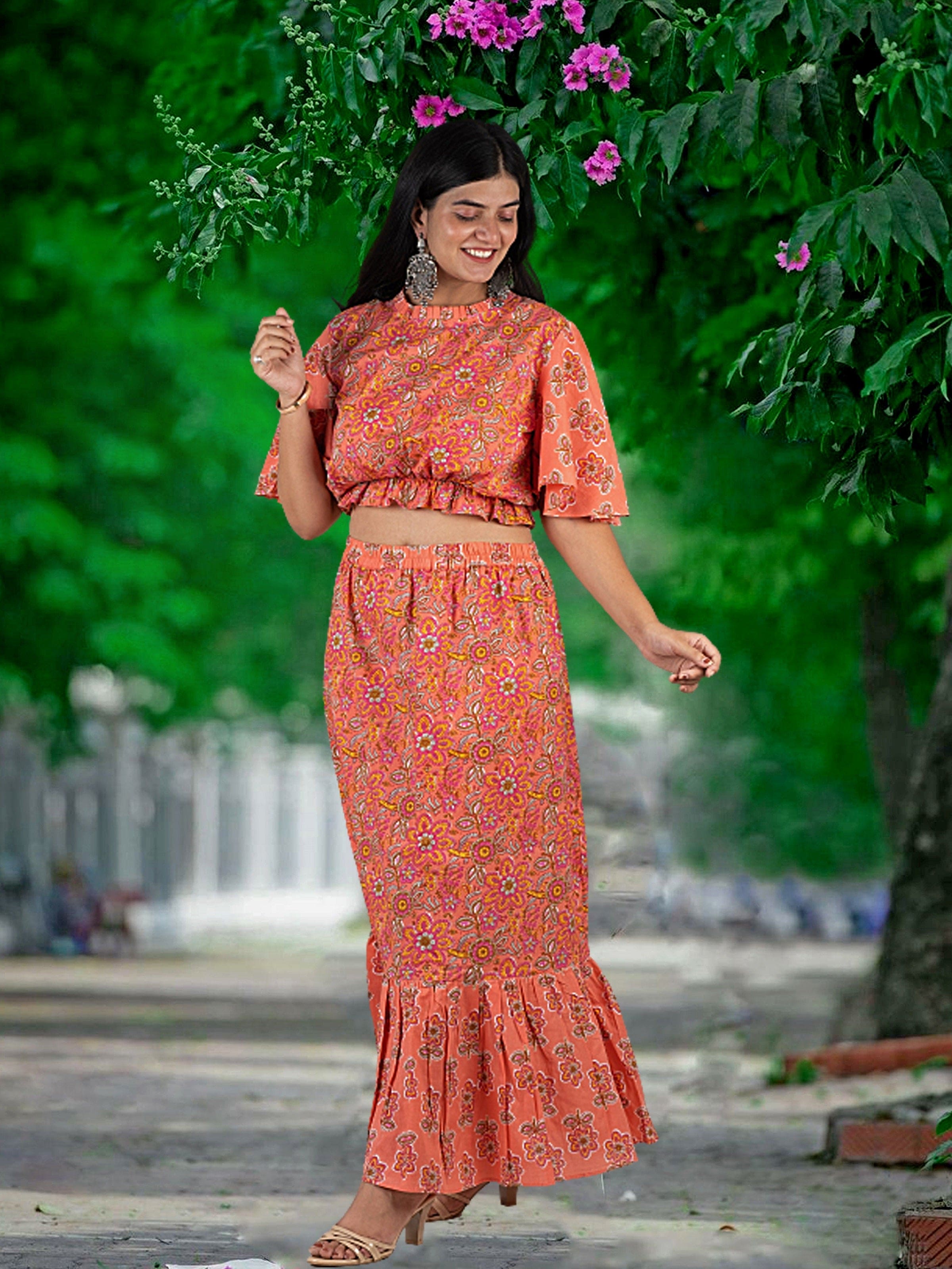 ladies crop top dress Beaded Crop Top And Skirt 1 dress