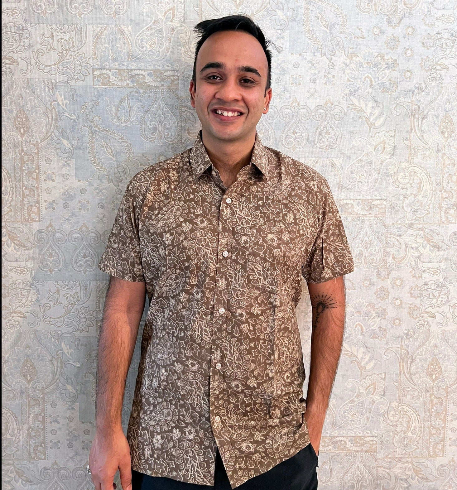 Jodhpuri hand block cotton shirt